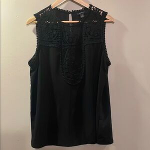 Halogen Black Embellished Sleeveless Blouse
